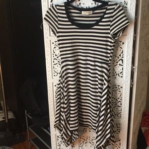 Black and cream striped dress